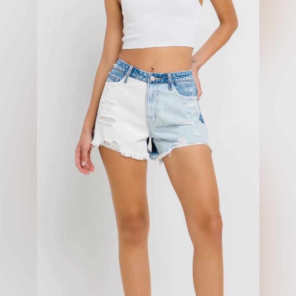 Vervet Color Block Super High Rise Short NWOT